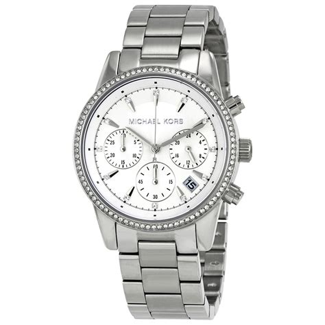 michael kors watch mk6428|Michael Kors Ritz Chronograph White Dial Ladies .